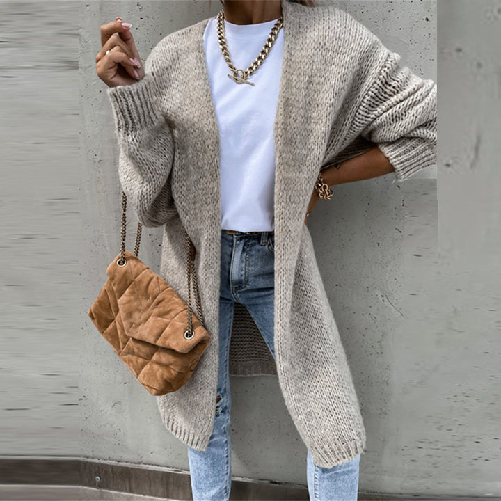 Classic Ladies Cardigan - Camile-Beige-S-Nora Luxe