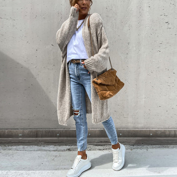 Classic Ladies Cardigan - Camile-Beige-S-Nora Luxe