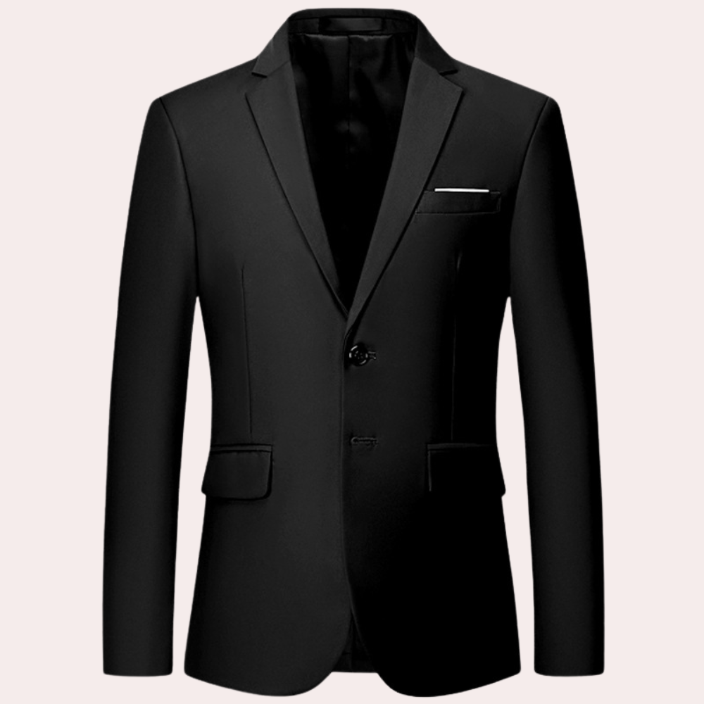 Classic Men's Blazer - Ariston-Black-46-Nora Luxe