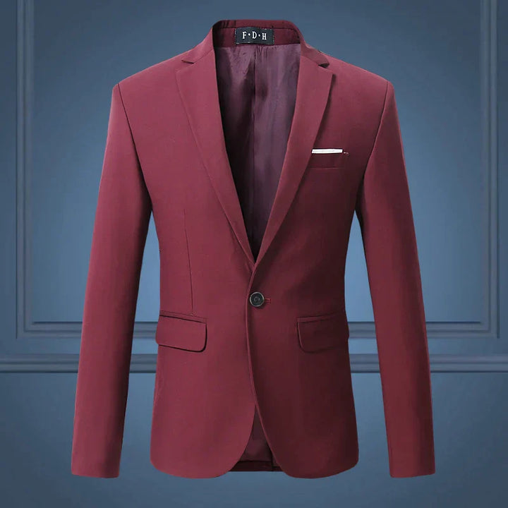 Classic Men's blazer - Maxim-Wine red-S-Nora Luxe