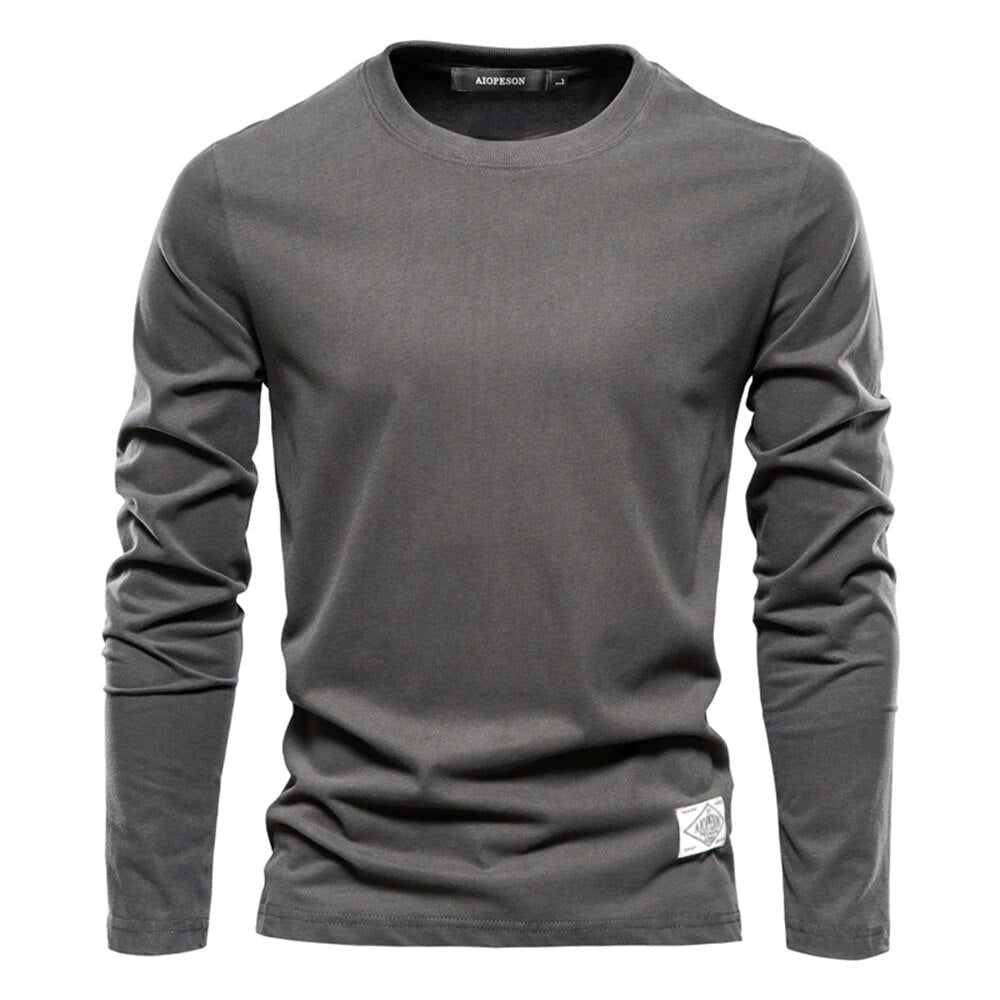 Classic Men's Long-Sleeved Cotton Shirt – Joris-Dark grey-XS-Nora Luxe