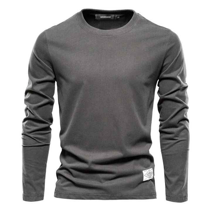 Classic Men's Long-Sleeved Cotton Shirt – Joris-Dark grey-XS-Nora Luxe