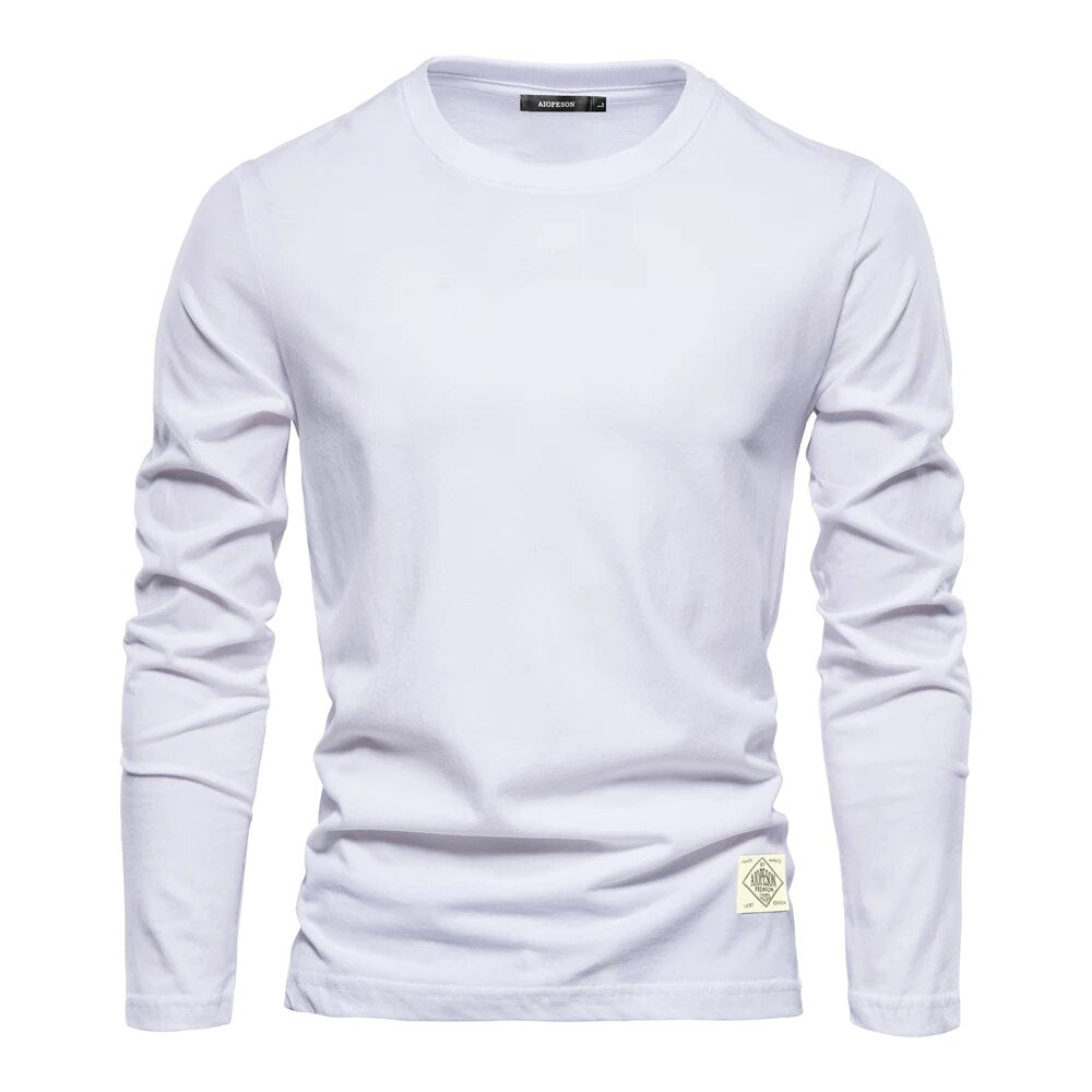 Classic Men's Long-Sleeved Cotton Shirt – Joris-White-XS-Nora Luxe
