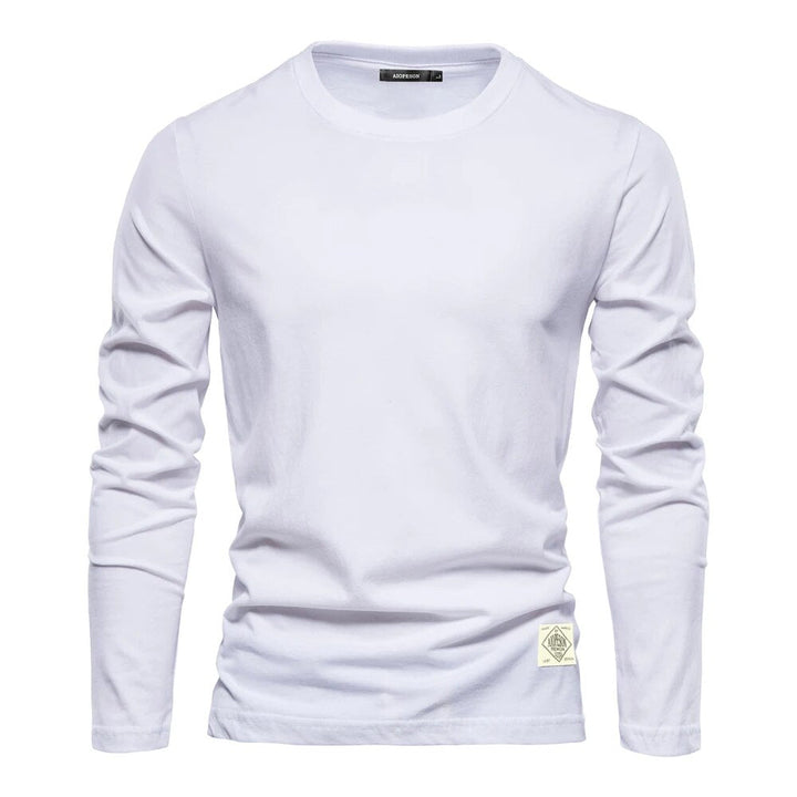 Classic Men's Long-Sleeved Cotton Shirt – Joris-White-XS-Nora Luxe