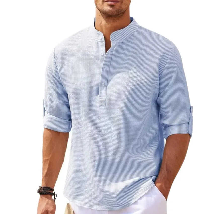 Classic men's shirt with a relaxed fit – Lennox-White-S-Nora Luxe