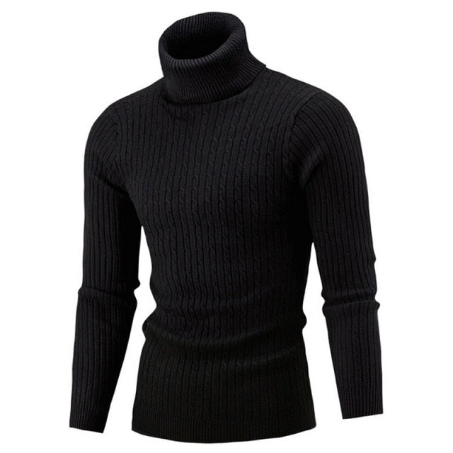 Classic Men's Turtleneck - SummitLayer-Black-S-Nora Luxe
