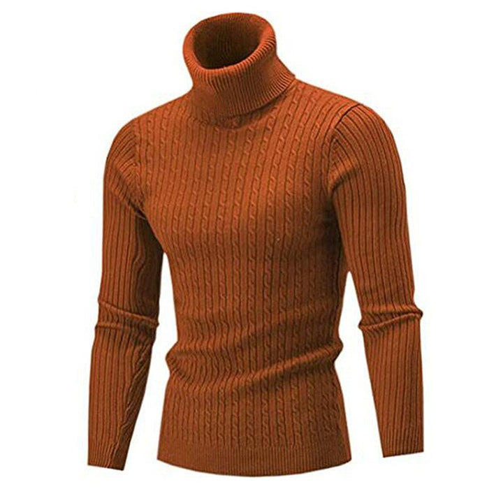 Classic Men's Turtleneck - SummitLayer-Brown-S-Nora Luxe