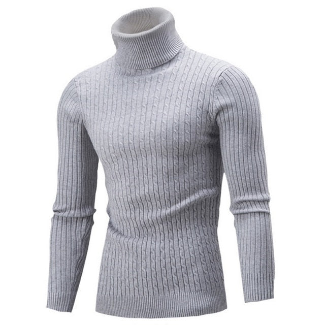 Classic Men's Turtleneck - SummitLayer-Gray-S-Nora Luxe