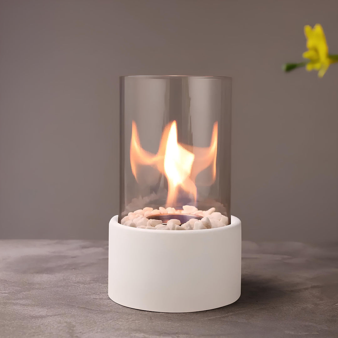 Classic Oil Lamp with Open Flame - Lumora-Black-Medium-Nora Luxe