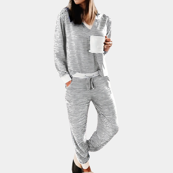 Classic Pyjama Set for Women - Celeste-Gray-XS-Nora Luxe