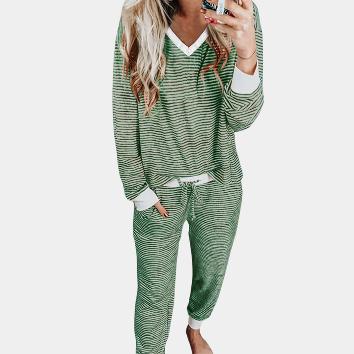 Classic Pyjama Set for Women - Celeste-Green-XS-Nora Luxe