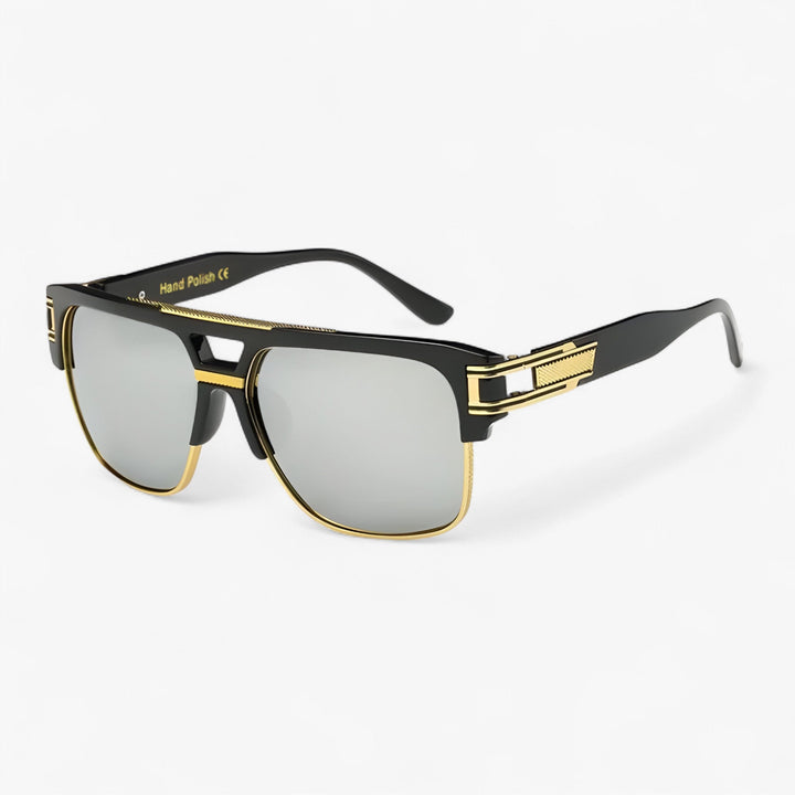 Classic Unisex Mirror Sunglasses – Lynor-Black Silver-Nora Luxe