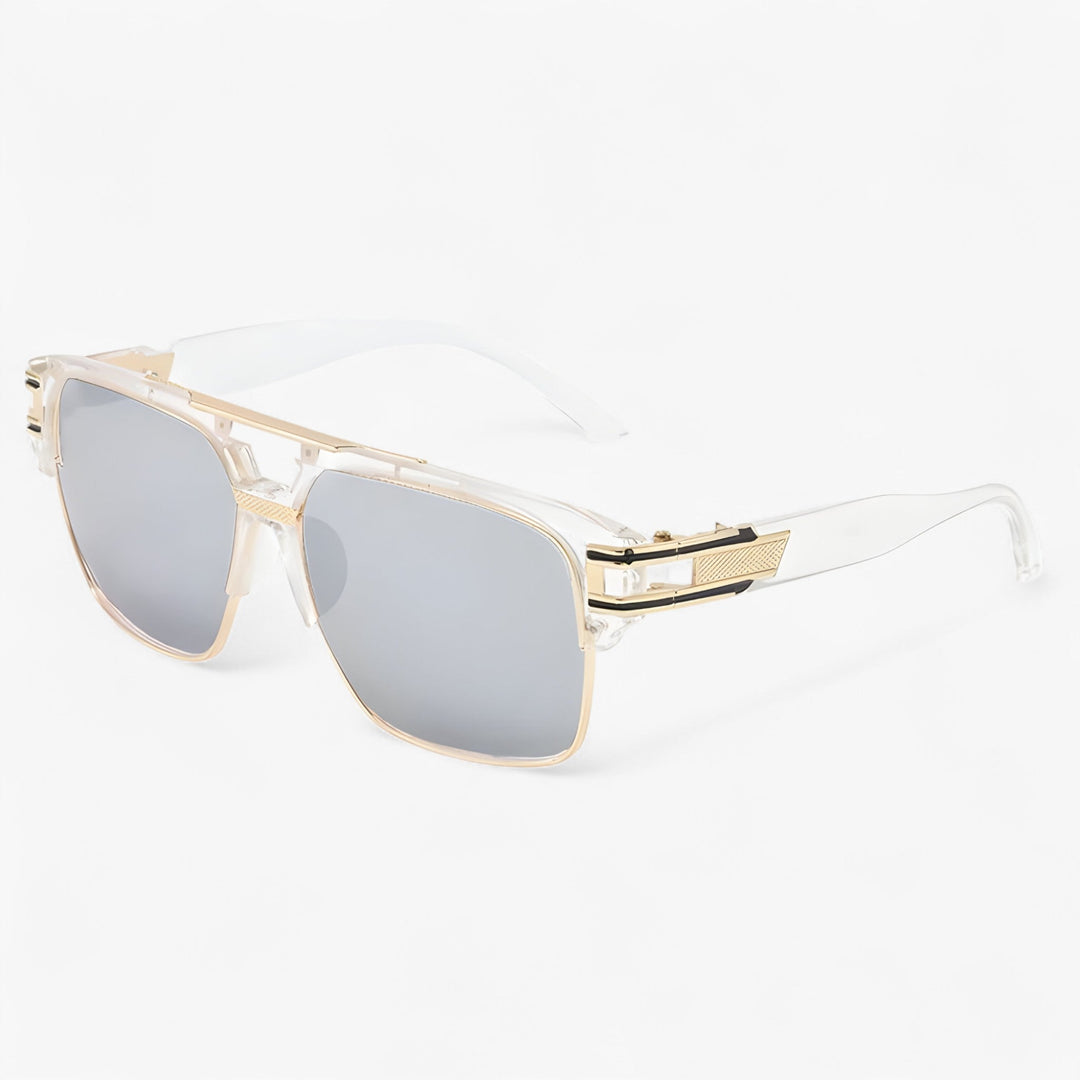 Classic Unisex Mirror Sunglasses – Lynor-Shiny Black-Nora Luxe