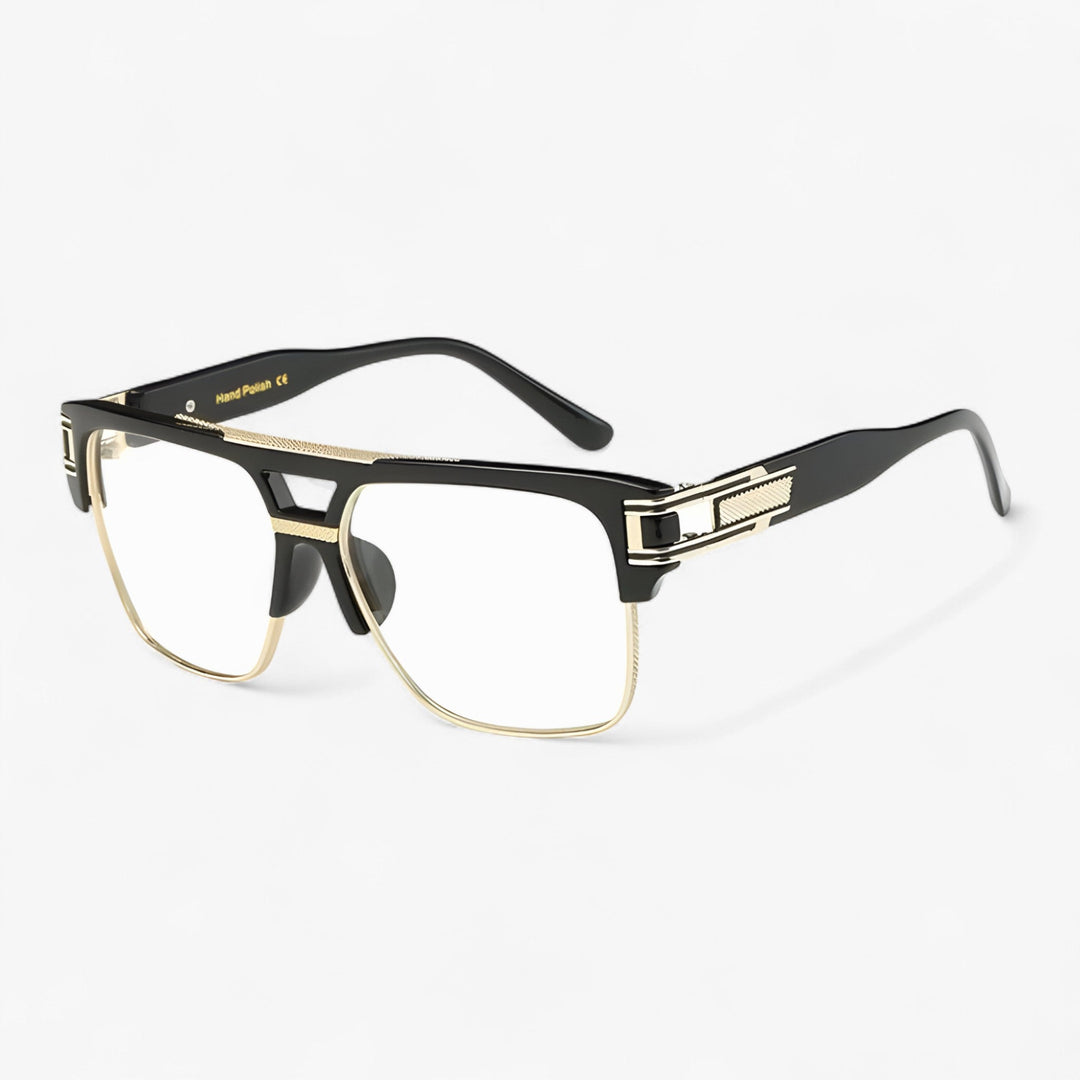 Classic Unisex Mirror Sunglasses – Lynor-Transparent Black-Nora Luxe