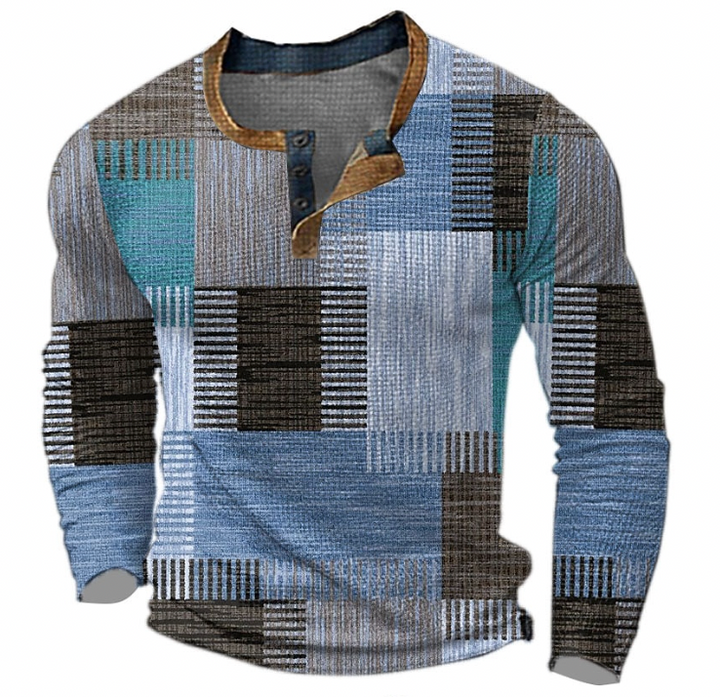 Classic Warm Men's Sweater - Milo-Blue-S-Nora Luxe