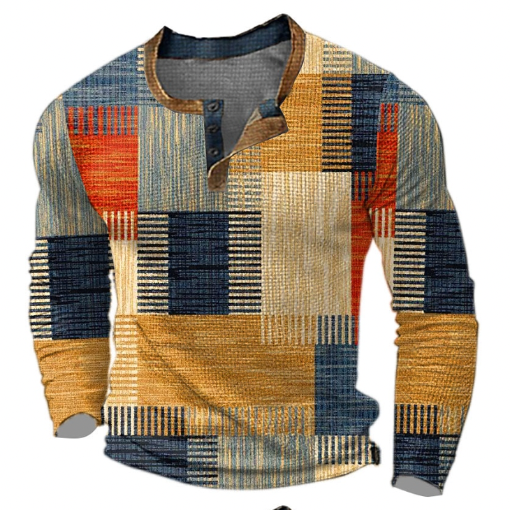 Classic Warm Men's Sweater - Milo-Orange-S-Nora Luxe