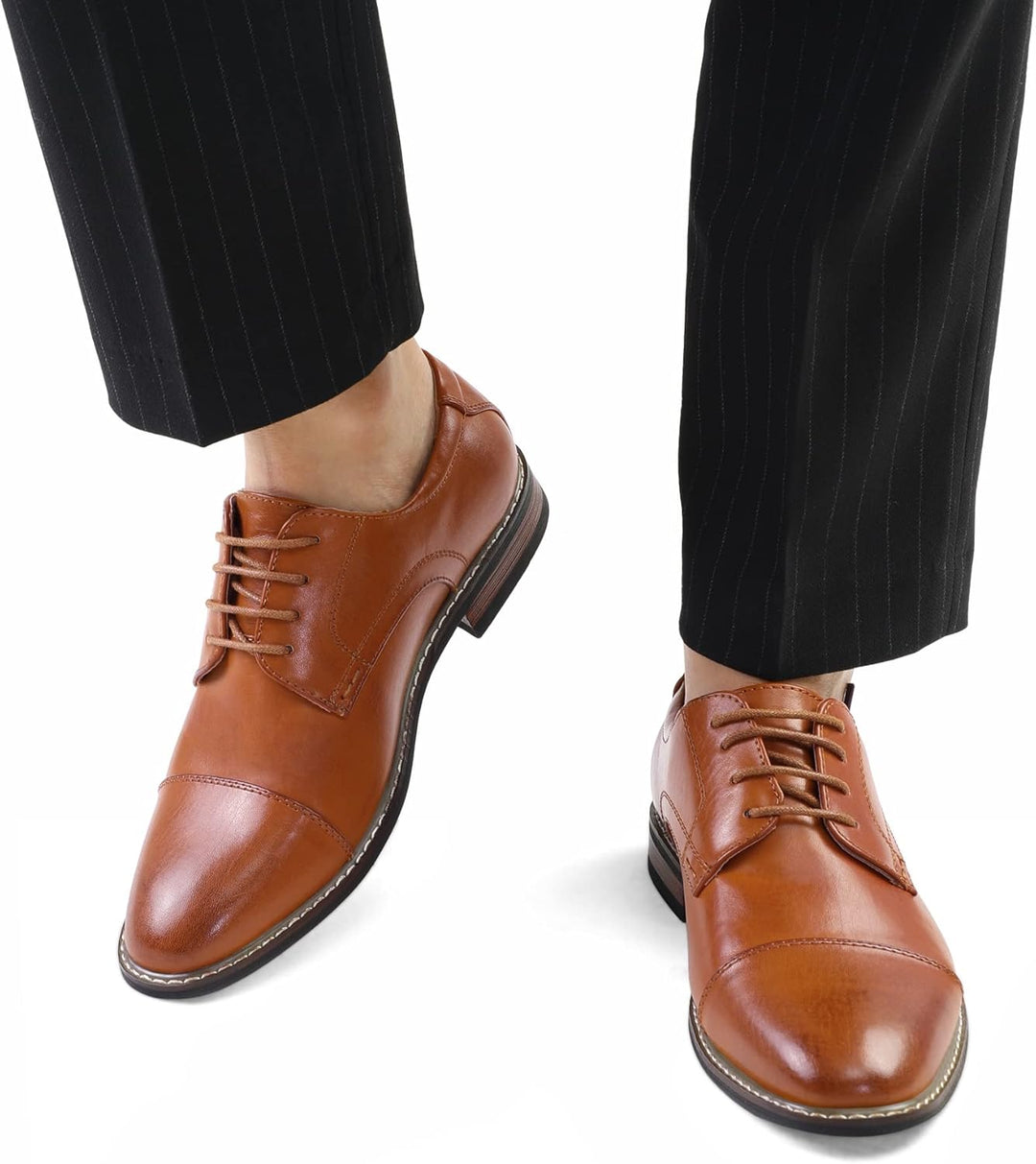 Classic Wingtip Men's Shoes - Victor-Black-6.5-Nora Luxe