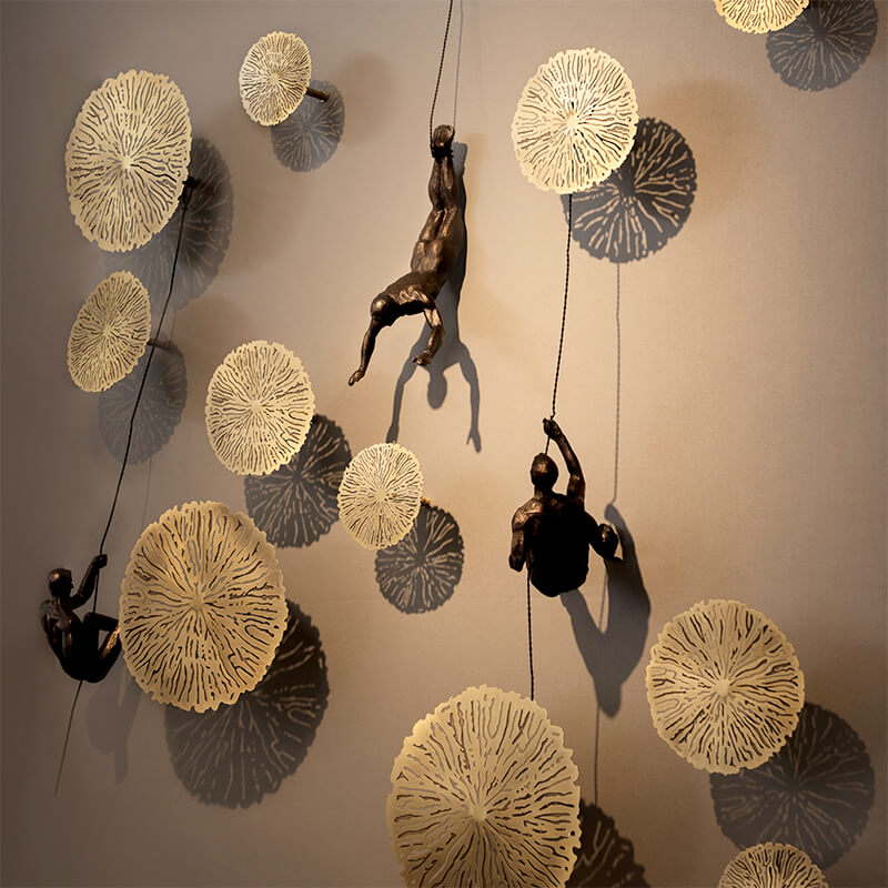 Climber Wall Sculpture – PeakFigures-Falling climber-The Livary