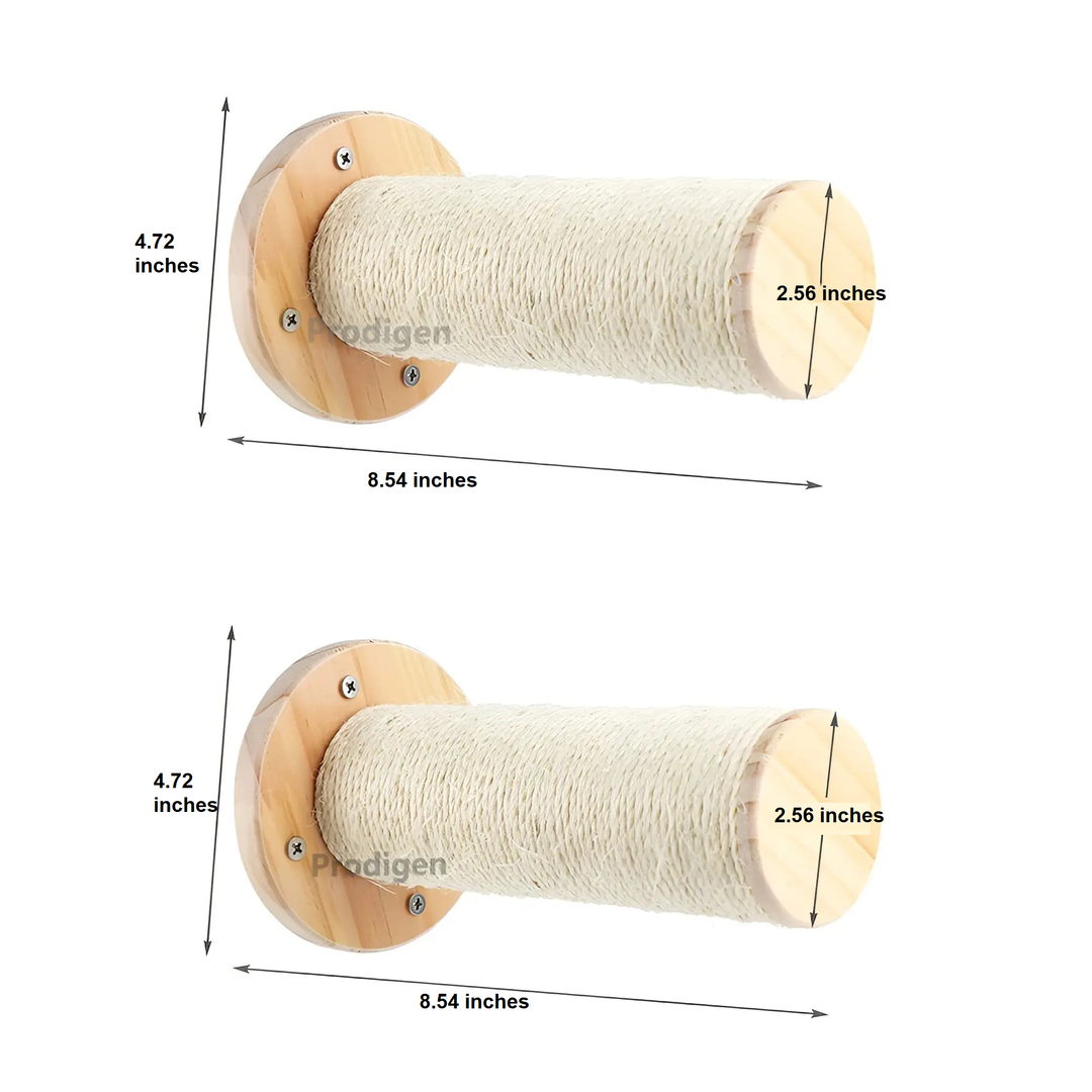 Climbing Wall Shelf for Cats with Scratching Post - ClimbPaws-First Step-Nora Luxe