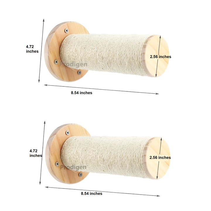Climbing Wall Shelf for Cats with Scratching Post - ClimbPaws-First Step-Nora Luxe