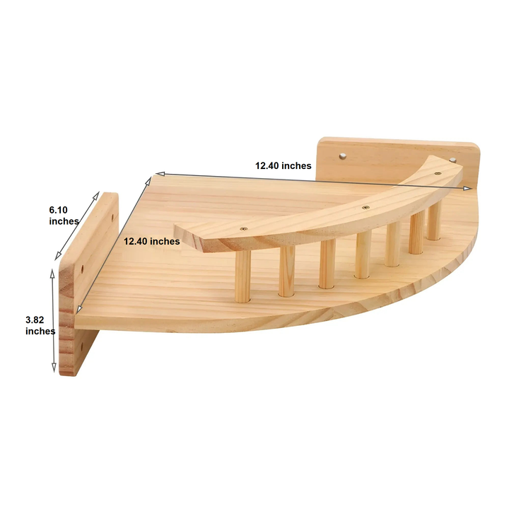 Climbing Wall Shelf for Cats with Scratching Post - ClimbPaws-First Step-Nora Luxe