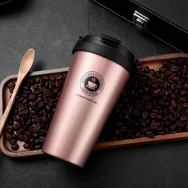Coffee Travel Mug - ThermaSip-Rose gold-Nora Luxe