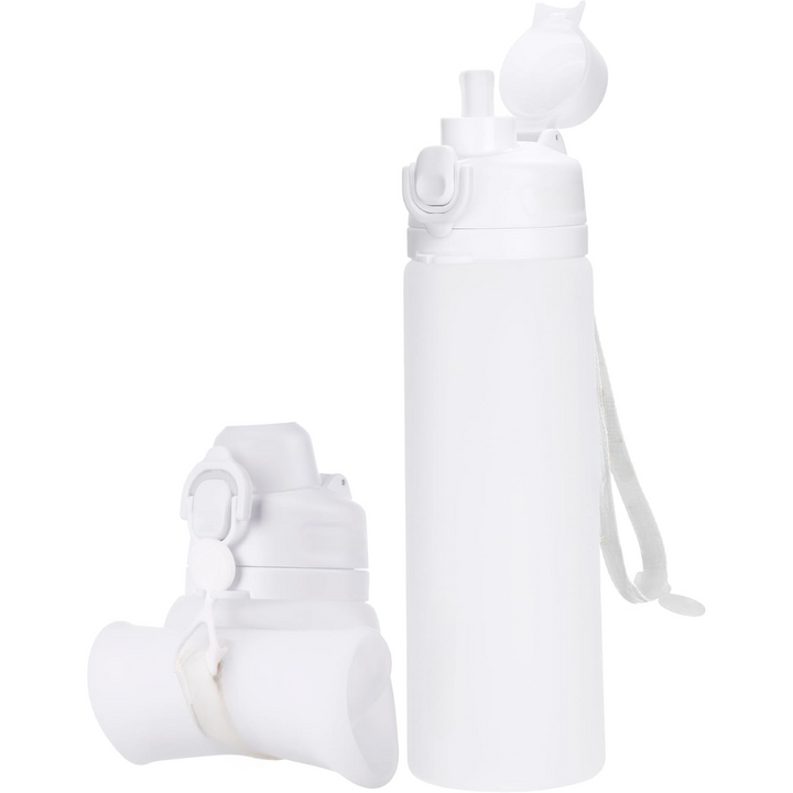 Collapsible 600 ml Silicone Water Bottle - Leakproof & BPA-free-Cloud-Nora Luxe