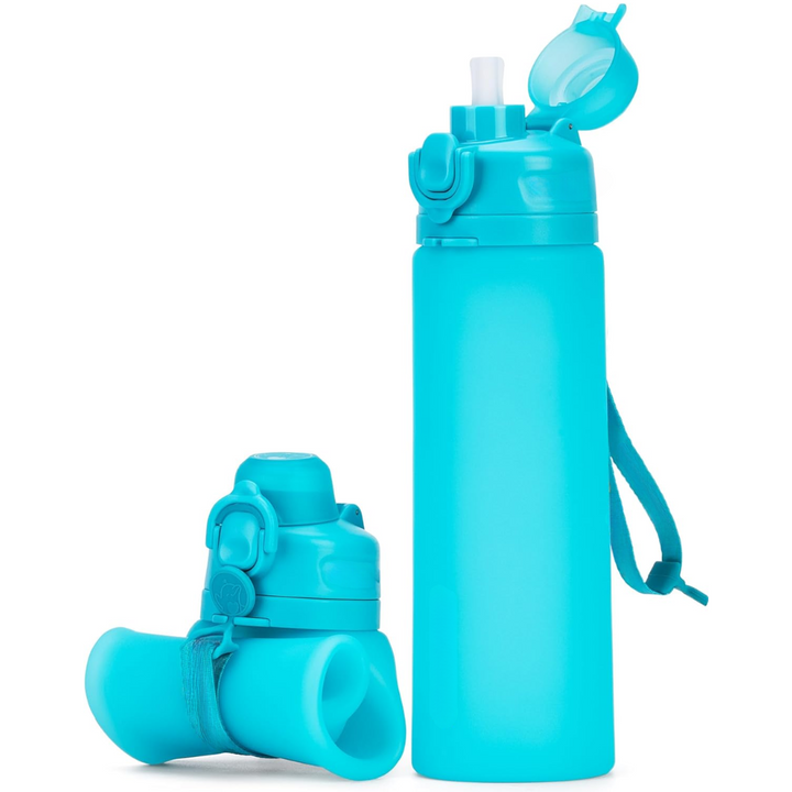 Collapsible 600 ml Silicone Water Bottle - Leakproof & BPA-free-Ocean-Nora Luxe