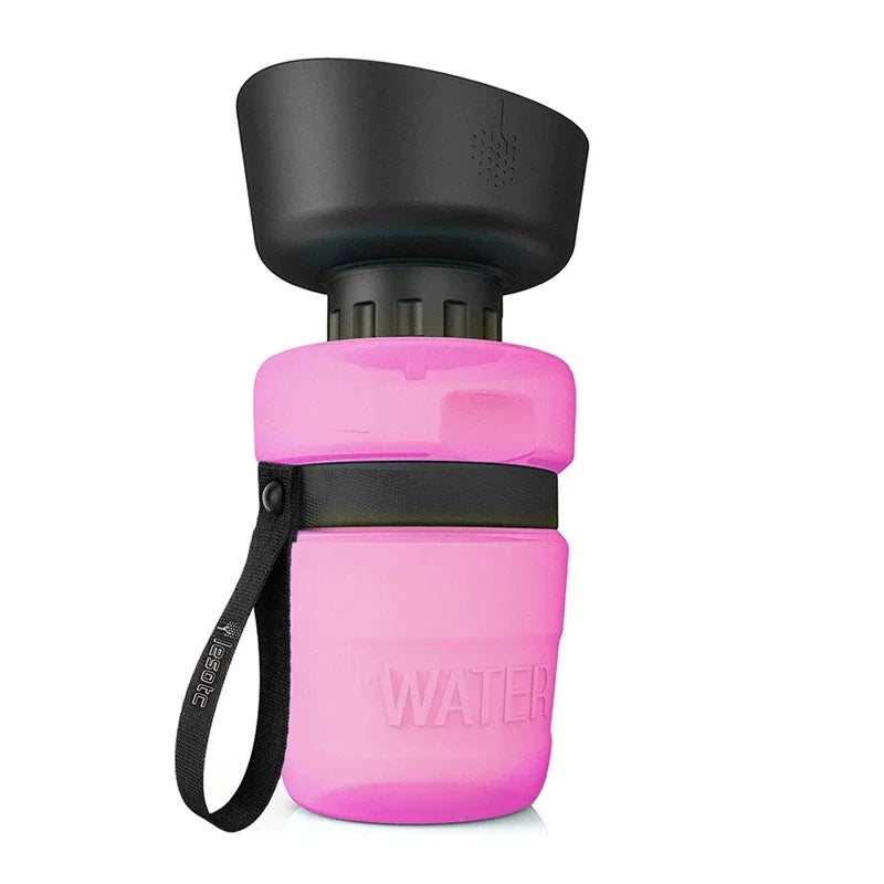 Collapsible Dog Water Bottle - PawQuench-Pink-Nora Luxe