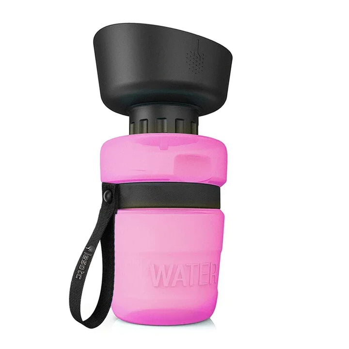 Collapsible Dog Water Bottle - PawQuench-Pink-Nora Luxe