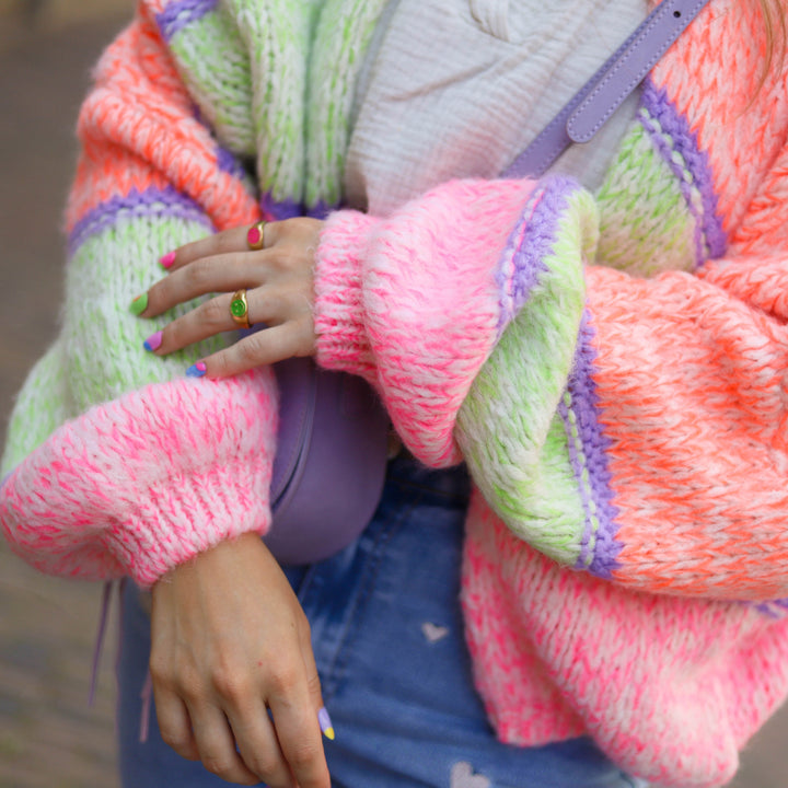 Colorful Striped Cardigan for Women - Livia-Nora Luxe