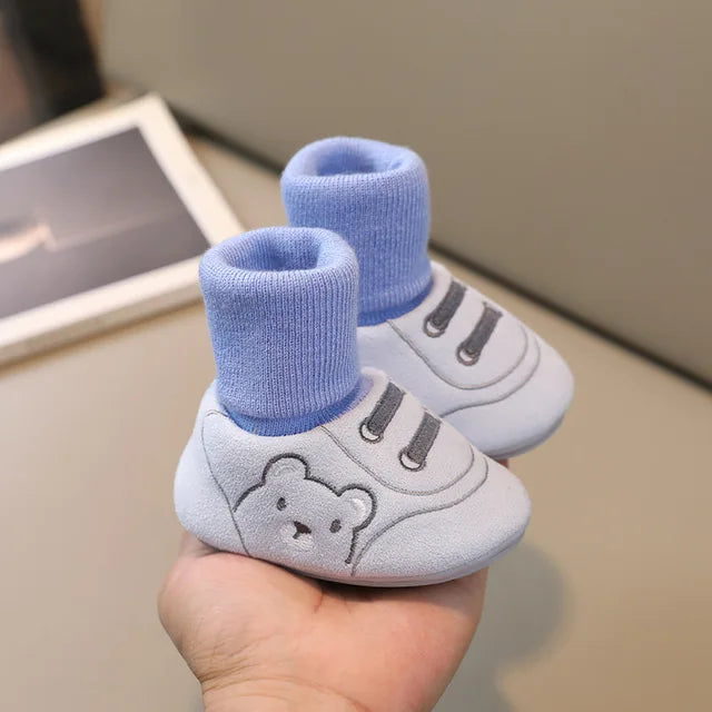Comfortable and Anti-Slip Socks Shoes for Toddlers - TinySteps-Blue-S (0-6 months)-Nora Luxe
