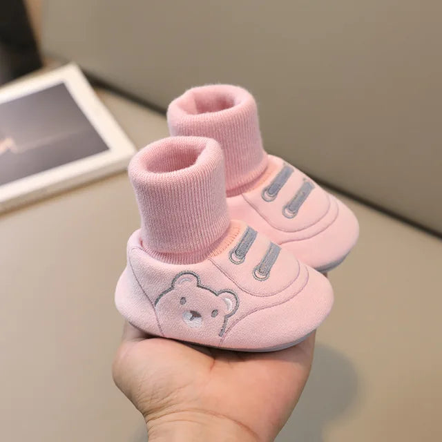 Comfortable and Anti-Slip Socks Shoes for Toddlers - TinySteps-Pink-S (0-6 months)-Nora Luxe
