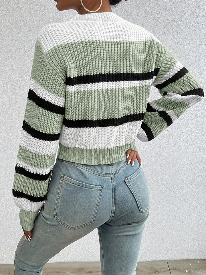 Comfortable and Stylish Knitted Sweater - Sienna-Blue-S-Nora Luxe