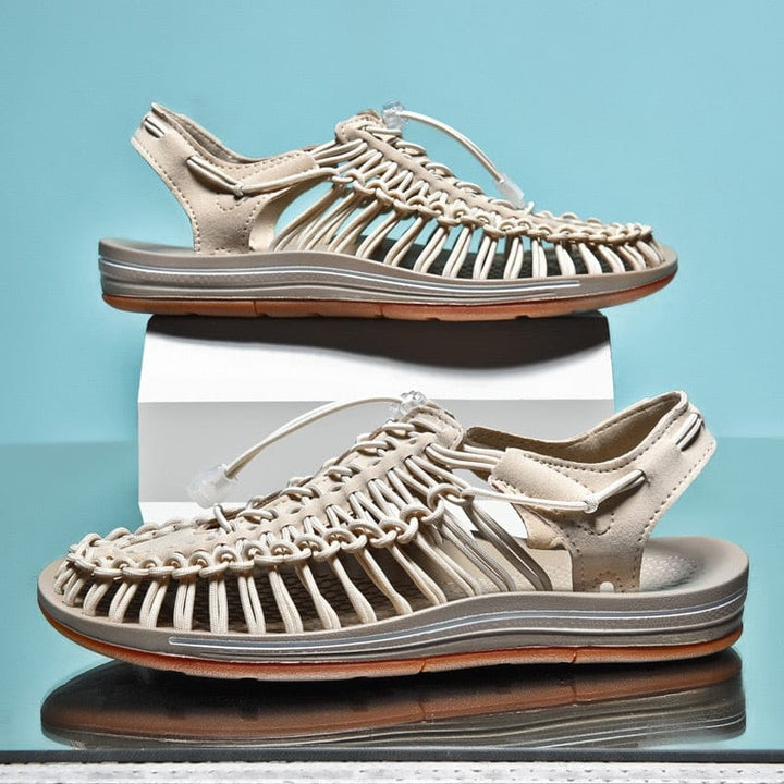 Comfortable and stylish summer sandals – Lioris-Gray Pink-4.5-Nora Luxe