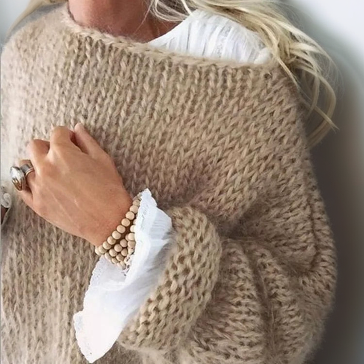 Comfortable and Stylish Sweater for Women - Milena-Khaki-S-Nora Luxe