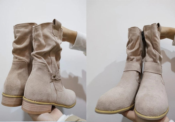 Comfortable Ankle Boots for Women - BellaStep-Beige-3.0-Nora Luxe