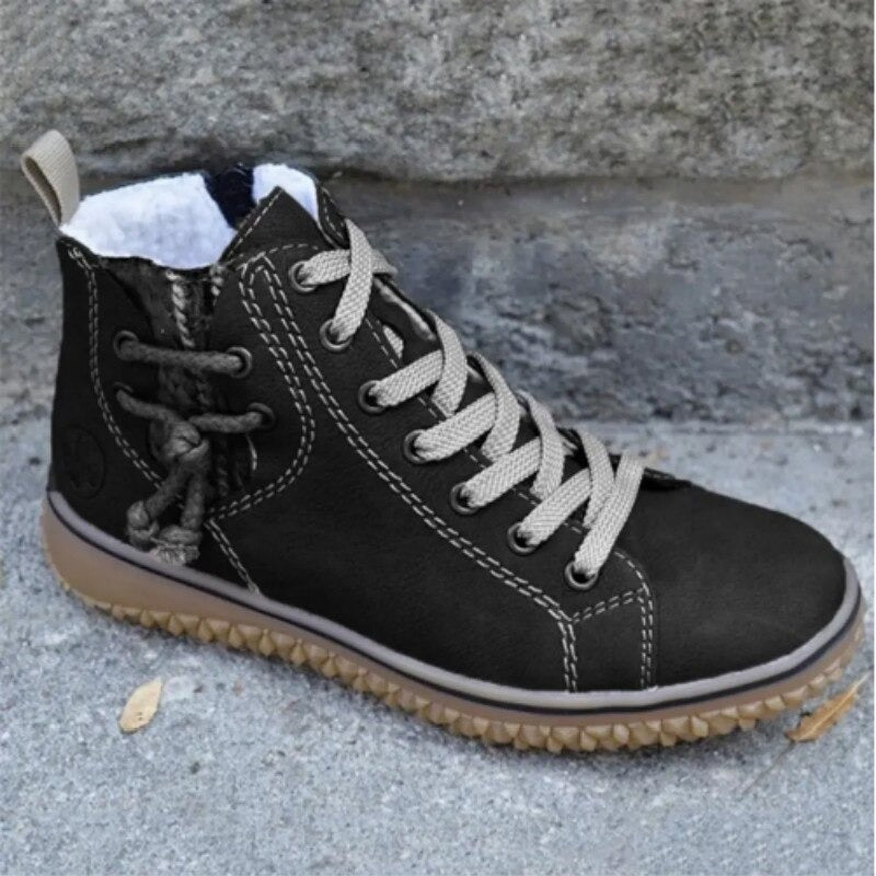 Comfortable Ankle Boots with Support and Style - Luna-Santorini Black-3-Nora Luxe