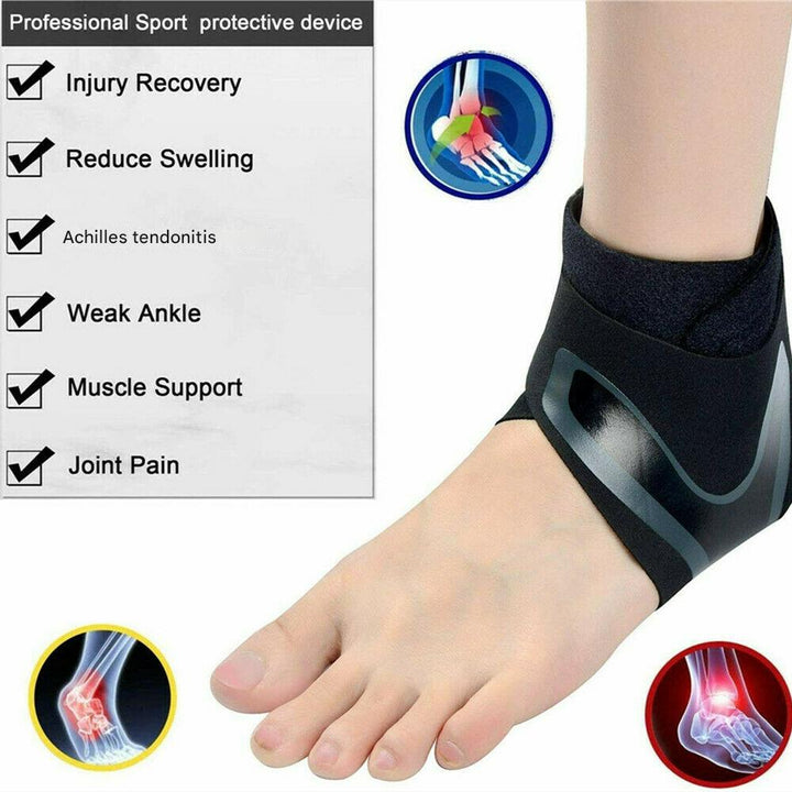 Comfortable Ankle Brace - FlexiGuard-Blue-Left-M-Nora Luxe