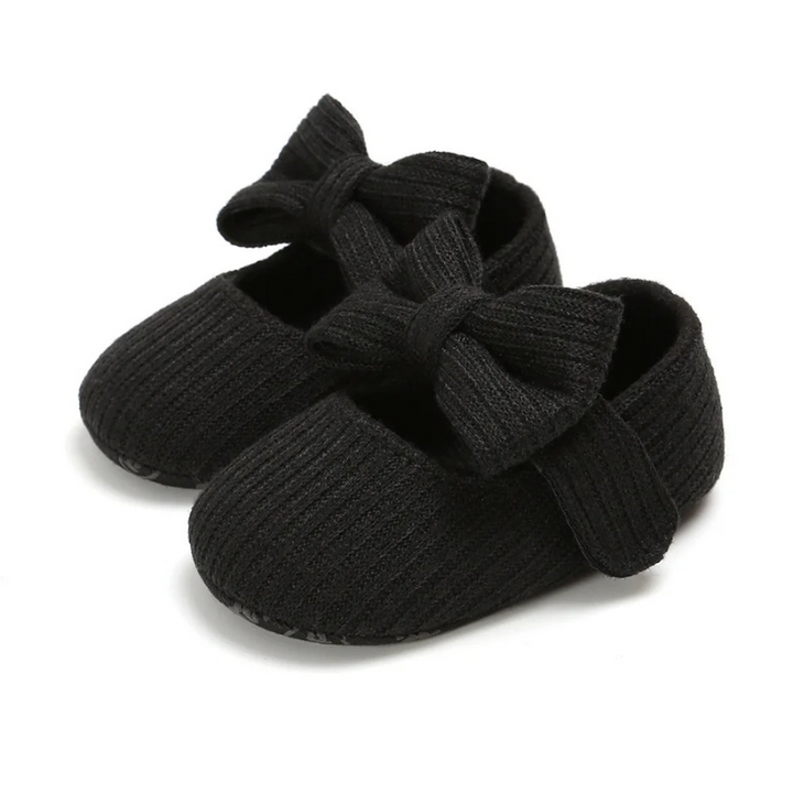 Comfortable Baby Shoes for Little Explorers - MiniStappers-0-6 Months-Black Bow-Nora Luxe