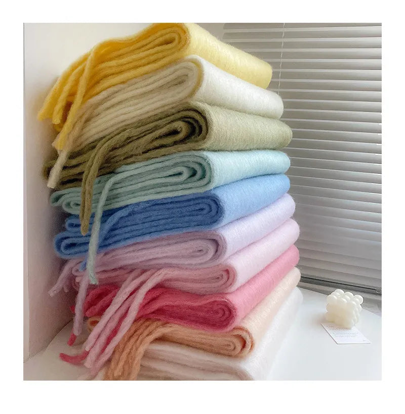 Comfortable Cashmere Scarf for Women - Eloise-White-Nora Luxe