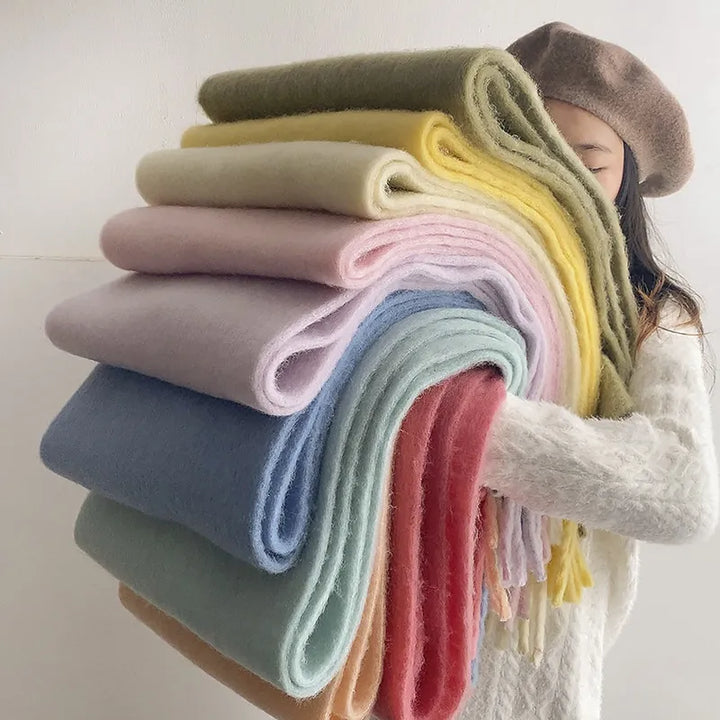 Comfortable Cashmere Scarf for Women - Eloise-White-Nora Luxe