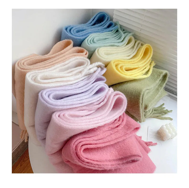 Comfortable Cashmere Scarf for Women - Eloise-White-Nora Luxe