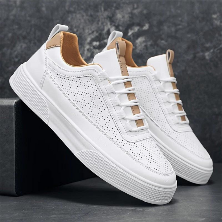 Comfortable Casual Men's Sneakers - UrbanEase-White-6.5-Nora Luxe