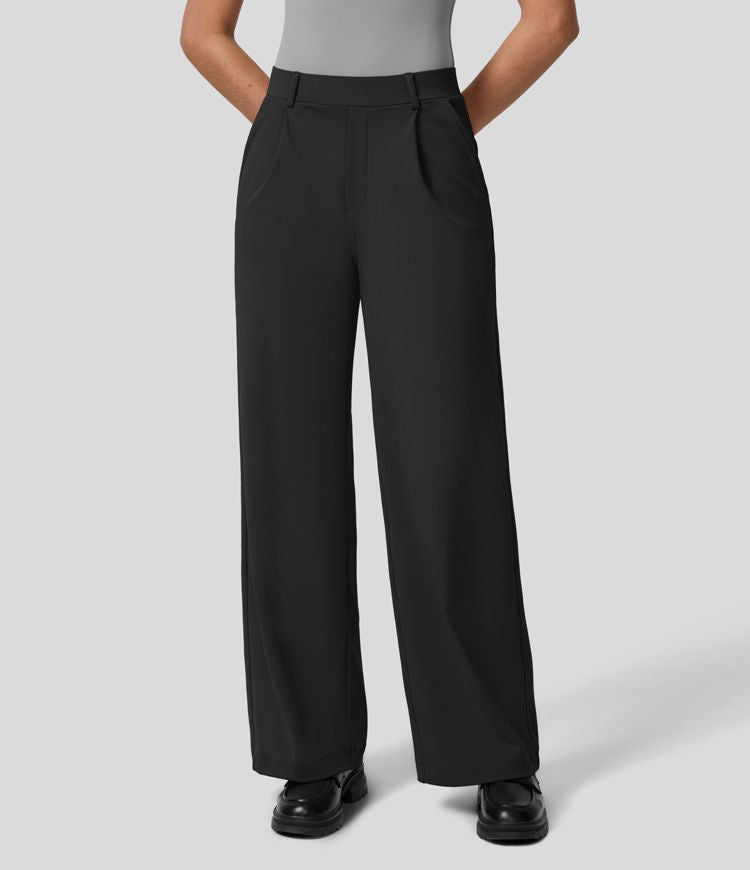 Comfortable Casual Trousers - Ace-Black-S-36-Nora Luxe