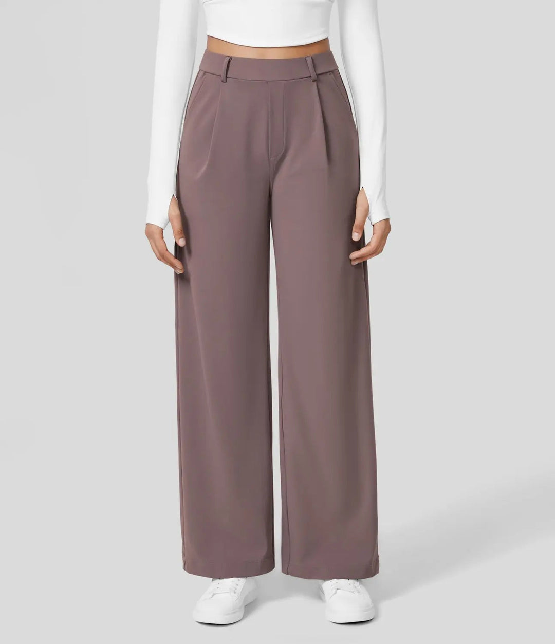 Comfortable Casual Trousers - Ace-Gray-S-36-Nora Luxe