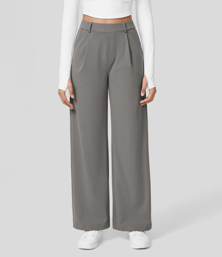 Comfortable Casual Trousers - Ace-Gray-S-36-Nora Luxe