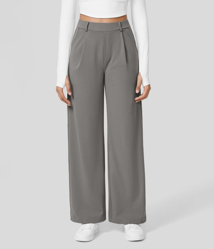 Comfortable Casual Trousers - Ace-Gray-S-36-Nora Luxe