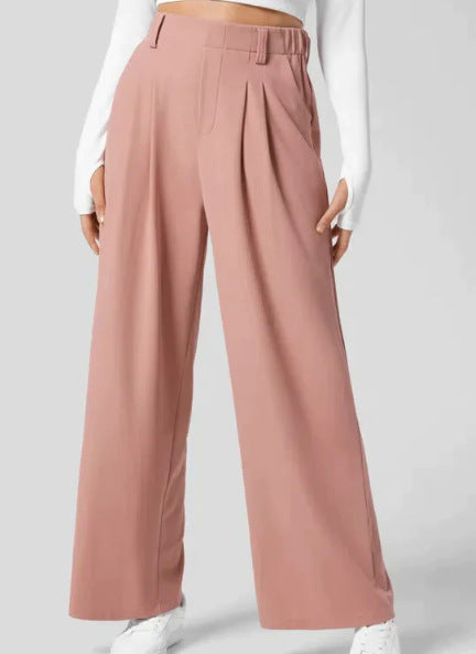 Comfortable Casual Trousers - Ace-Pink-S-36-Nora Luxe