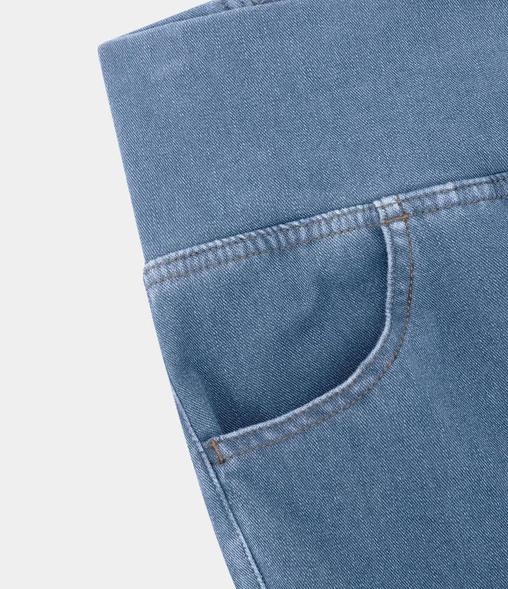 Comfortable Curvy High Waist Jeans - Aria-Light blue-XS-Nora Luxe